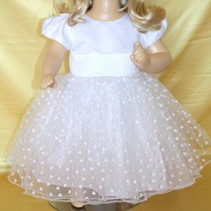 White dress with hearts